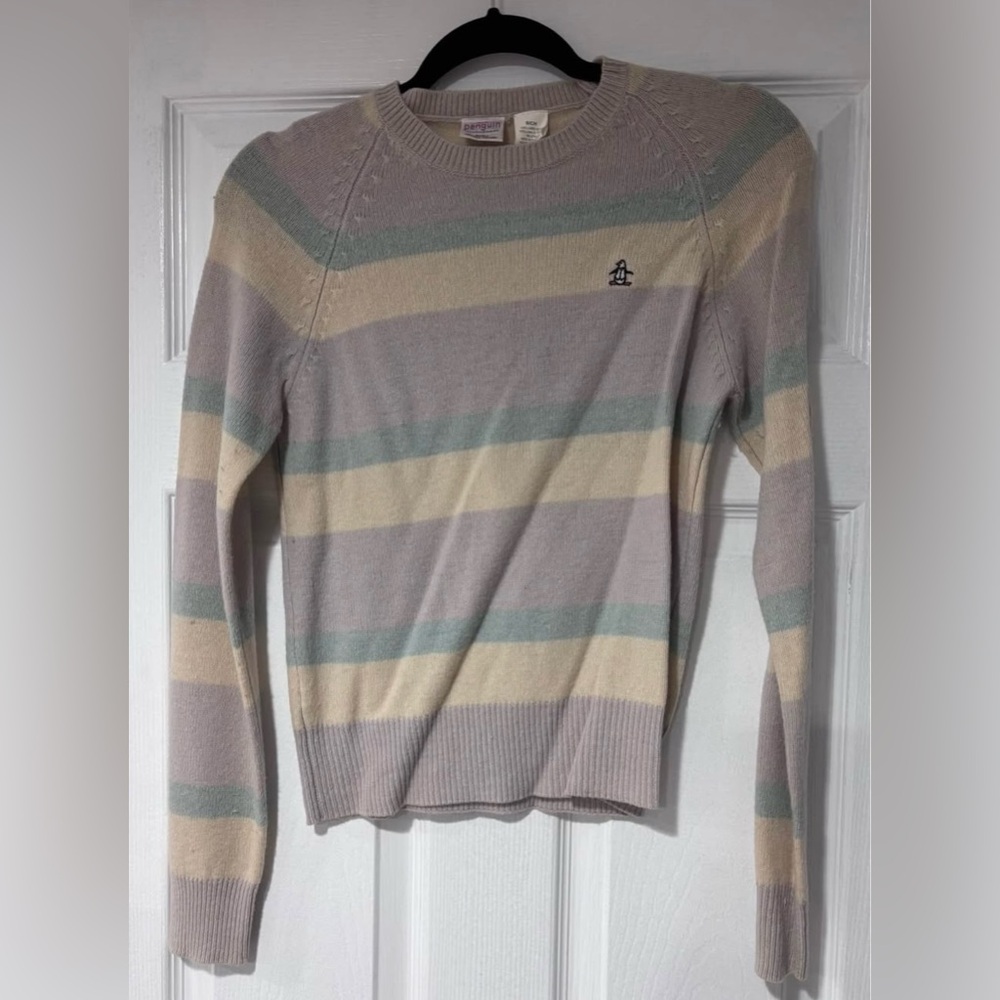 Original Penguin Women's Pastel Striped Sweater
